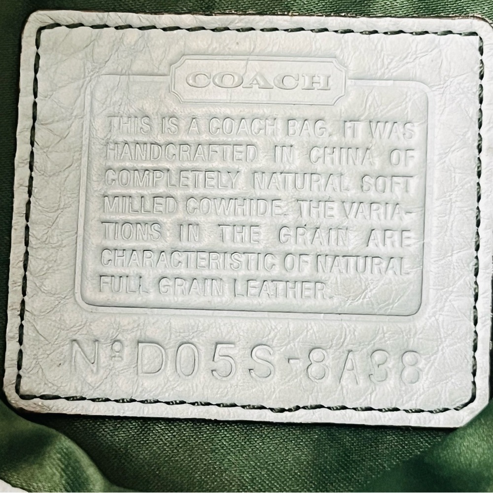 Vintage Coach Light Blue Leather Shoulder Bag.#8A38 - Picture 10 of 12